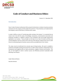 Code of Conduct and Business Ethics