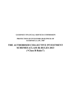 THE AUTHORISED COLLECTIVE INVESTMENT SCHEMES