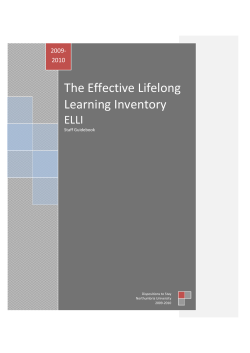 The Effective Lifelong Learning Inventory