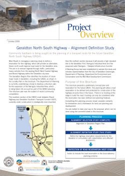 Geraldton North South Highway Alignment Study