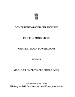 Curriculum- Weaver-Plain Power Loom