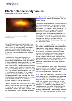 Black hole thermodynamics