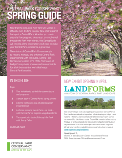 spring guide - Central Park Conservancy