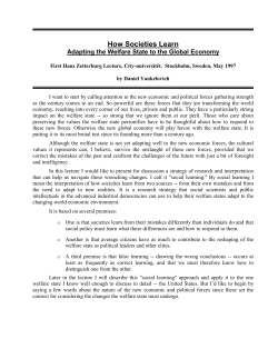 how societies learn: adapting the welfare state to the global economy