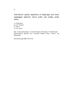 Spatial separation of diaphragm and lower esophageal sphincter
