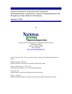 Chemical Exposures Associated with Clandestine