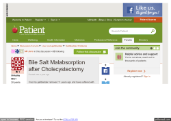 Patient Info Forum - BSN After Cholecystectomy Discussion