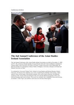 The 2nd Annual Conference of the Asian Studies Ireland Association