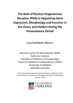 (PGR) in Regulating Gene Expression, Morphology and Function in