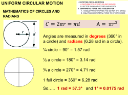 uniform circular motion