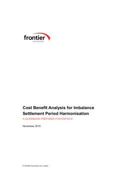 Cost Benefit Analysis for Imbalance Settlement Period - Entso-e