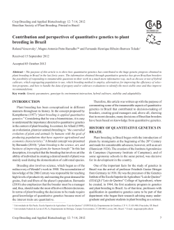 Contribution and perspectives of quantitative genetics to plant
