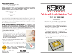 Calcium Chloride Moisture Test