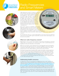 Radio Frequencies and Smart Meters