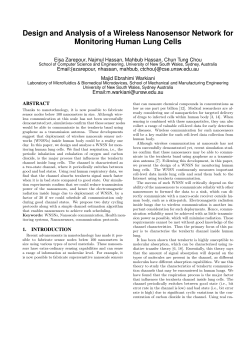 Design and Analysis of a Wireless Nanosensor Network for