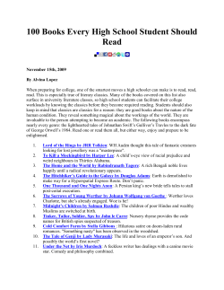 100 Books Every High School Student Should Read