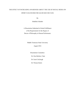 THE EFFECT OF INCREASING AWARENESS ABOUT THE USE OF