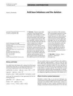 Acid-base imbalance and the skeleton