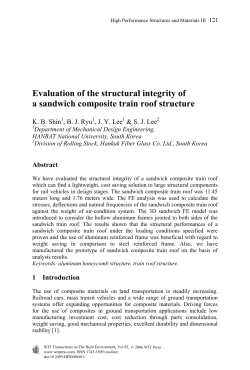 Evaluation of the structural integrity of a sandwich