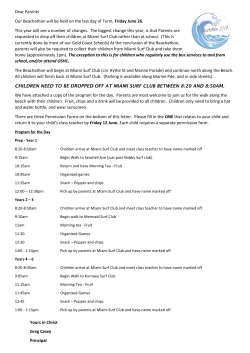beachathon parent letter - Marymount Primary School
