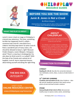 Junie B. Jones is Not a Crook INTEGRITY