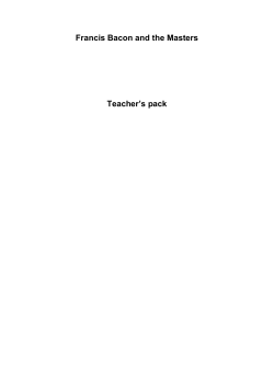 Francis Bacon and the Masters Teacher`s pack