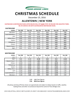 christmas schedule - Trans