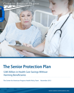 The Senior Protection Plan - Center for American Progress