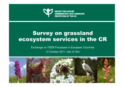 Survey on grassland ecosystem services in the CR