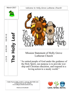 March, 2017 - Holly Grove Evangelical Lutheran Church