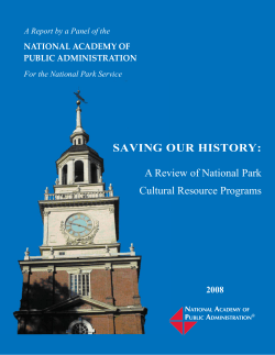 A Review of National Park Cultural Resource Programs