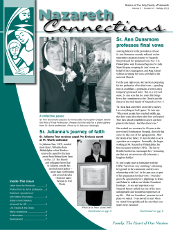 Holiday 2011 - Sisters of the Holy Family of Nazareth