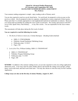 Homestead Summer Reading List