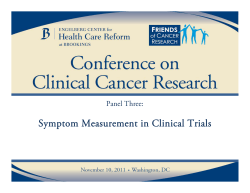 Symptom Measurement in Clinical Trials