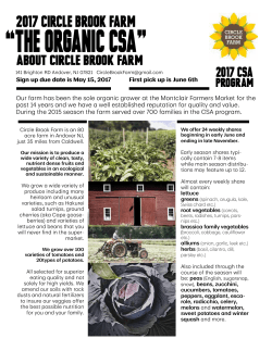 CIRCLE BROOK CSA 2017 - Dough Artisan Pizzeria