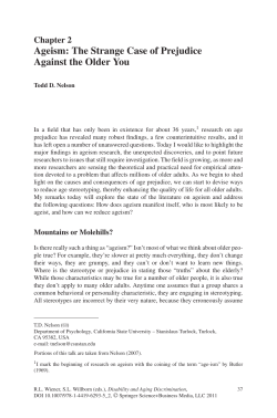 The Strange Case of Prejudice Against the Older You