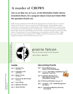 April - Northern Flint Hills Audubon Society