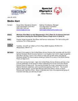 Media Alert - Special Olympics New Mexico