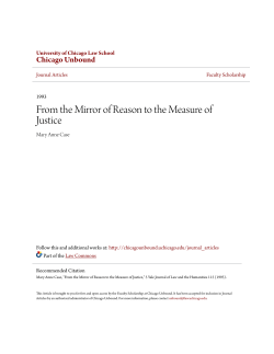 From the Mirror of Reason to the Measure of Justice
