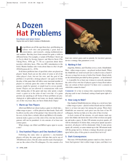 A Dozen Hat Problems - VT Math
