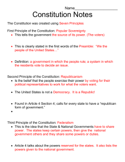 Constitution Notes - Affton School District