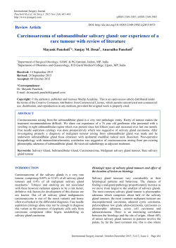 Carcinosarcoma of submandibular salivary gland