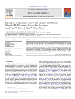 Implications of high altitude desert dust transport from Western