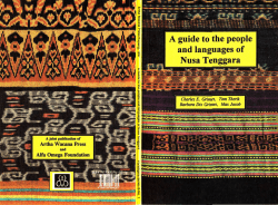 A Guide to the languages and people and Nusa Tenggara