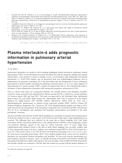 Plasma interleukin-6 adds prognostic information in pulmonary