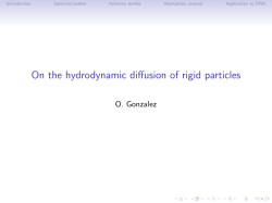 Hydrodynamic transport and diffusion