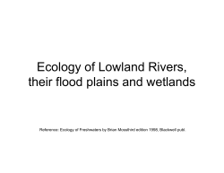 Ecology of Lowland Rivers, their flood plains and wetlands