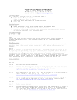 Syllabus - School of History and Sociology