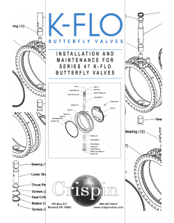 installation and maintenance for series 47 k-flo