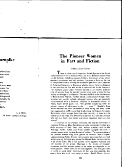 The Pioneer Women In Fact and Fiction